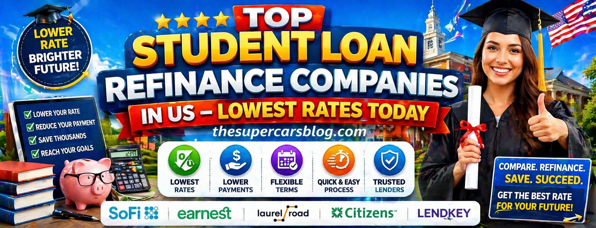 Top Student Loan Refinance Companies in the US – Lowest Rates Today