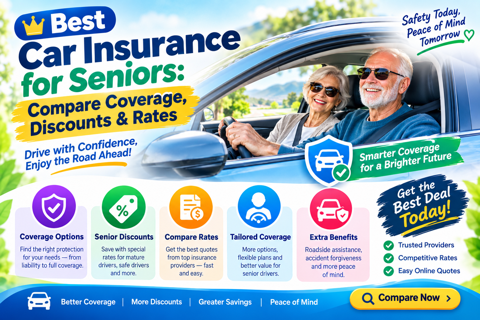 Best Car Insurance for Seniors Compare Coverage, Discounts & Rates