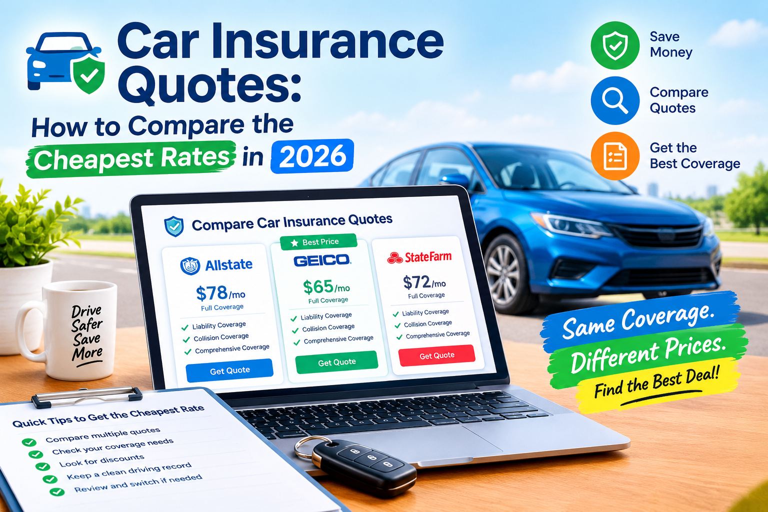 Getting Best Car Insurance Quotes A Guide to Comparing the Cheapest Rates in 2026